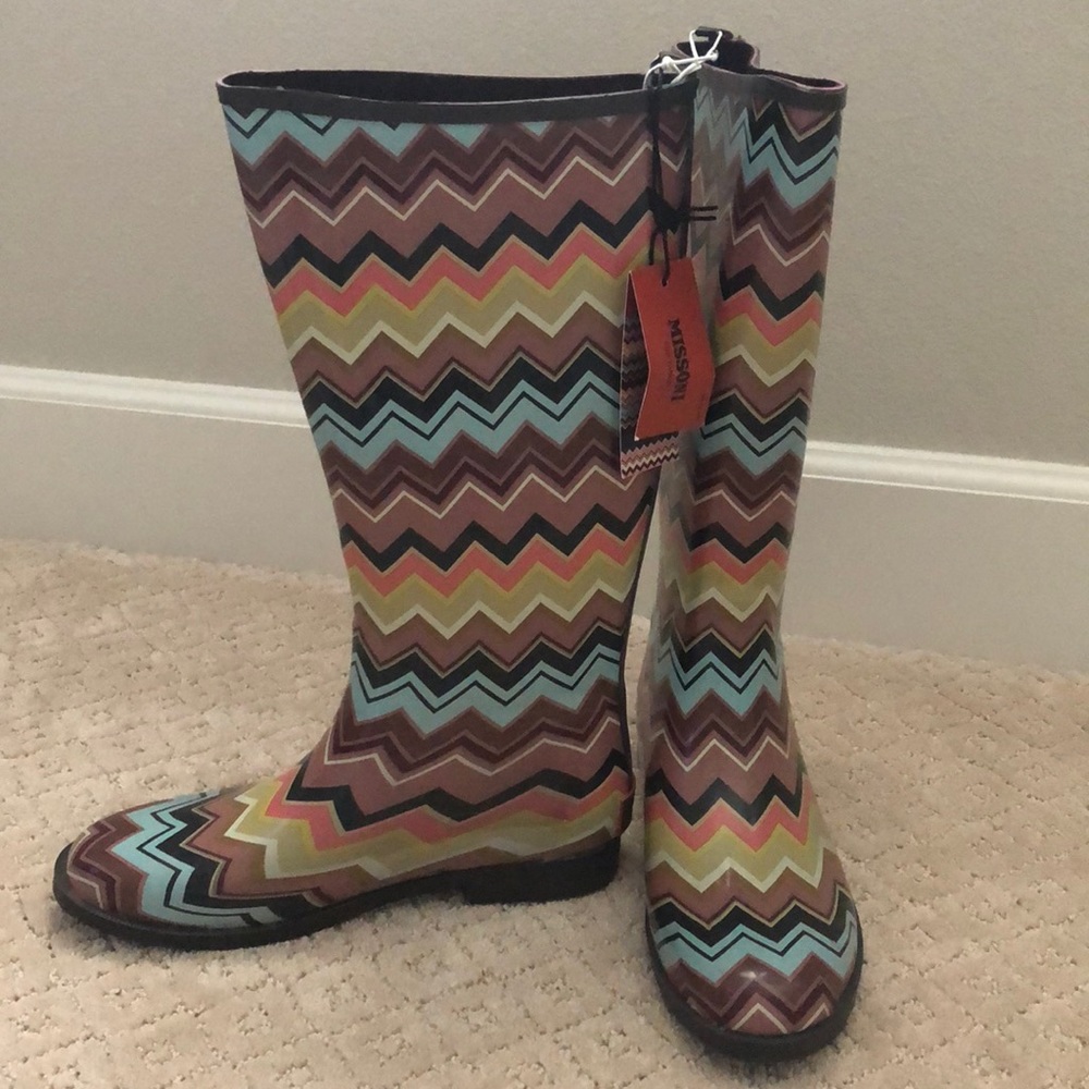 NEW w/ TAGS Missoni for Target Rain Boots Size 8